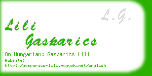 lili gasparics business card